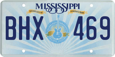 MS license plate BHX469