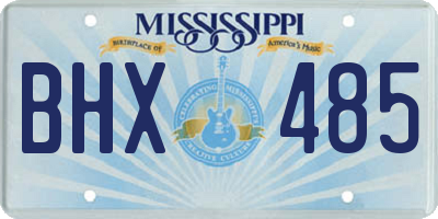 MS license plate BHX485