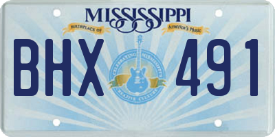 MS license plate BHX491