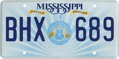 MS license plate BHX689
