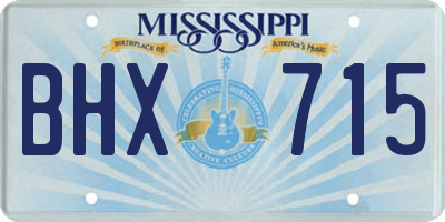 MS license plate BHX715