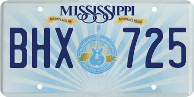MS license plate BHX725