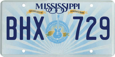 MS license plate BHX729