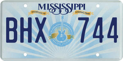 MS license plate BHX744
