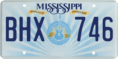 MS license plate BHX746