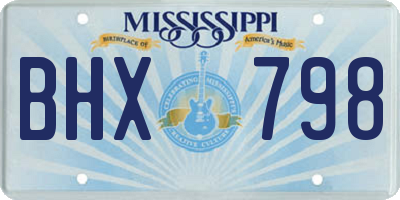 MS license plate BHX798
