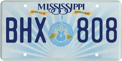 MS license plate BHX808