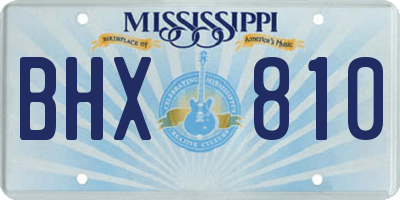 MS license plate BHX810