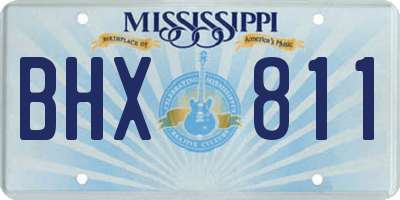 MS license plate BHX811