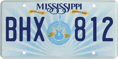 MS license plate BHX812
