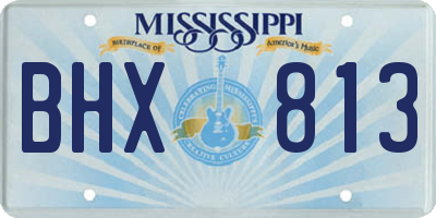 MS license plate BHX813