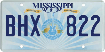 MS license plate BHX822