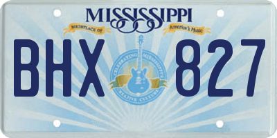 MS license plate BHX827