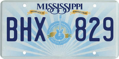 MS license plate BHX829