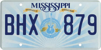 MS license plate BHX879
