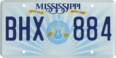 MS license plate BHX884