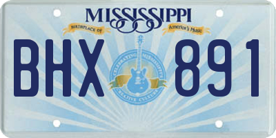 MS license plate BHX891