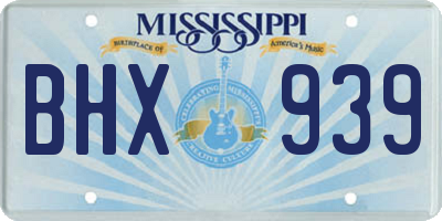 MS license plate BHX939