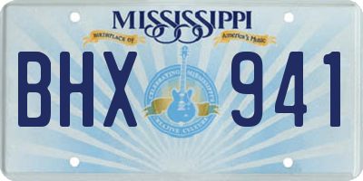 MS license plate BHX941