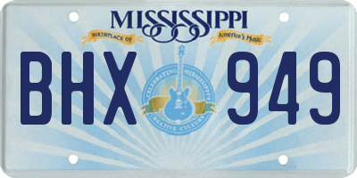 MS license plate BHX949