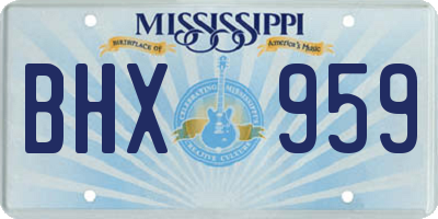 MS license plate BHX959