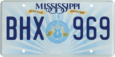 MS license plate BHX969