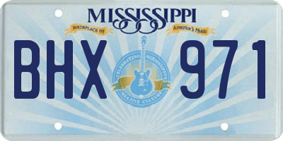 MS license plate BHX971