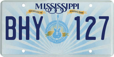 MS license plate BHY127