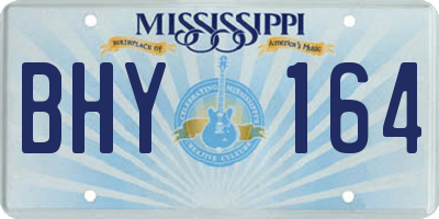 MS license plate BHY164