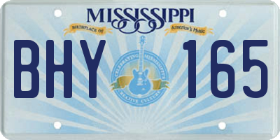MS license plate BHY165