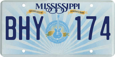 MS license plate BHY174