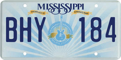 MS license plate BHY184