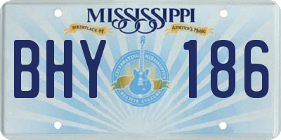 MS license plate BHY186
