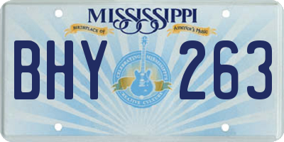 MS license plate BHY263