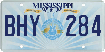 MS license plate BHY284