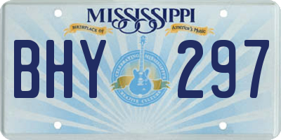 MS license plate BHY297
