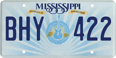 MS license plate BHY422