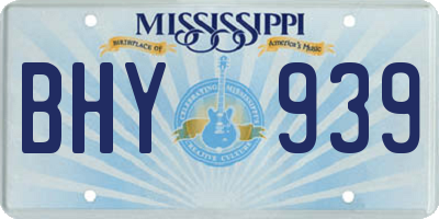 MS license plate BHY939