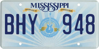 MS license plate BHY948