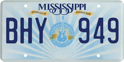 MS license plate BHY949