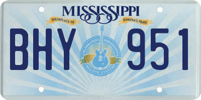 MS license plate BHY951