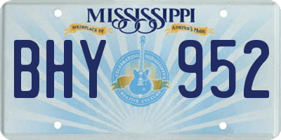 MS license plate BHY952
