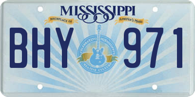 MS license plate BHY971