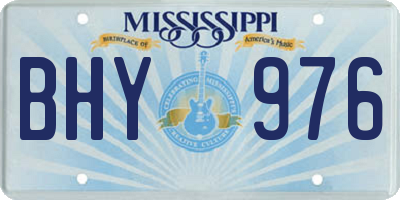 MS license plate BHY976