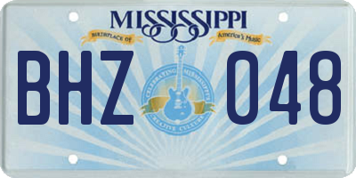 MS license plate BHZ048