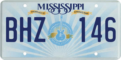 MS license plate BHZ146