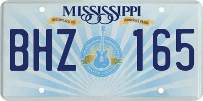 MS license plate BHZ165