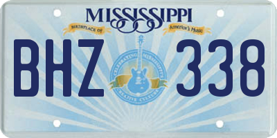 MS license plate BHZ338