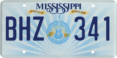 MS license plate BHZ341