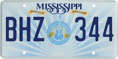 MS license plate BHZ344
